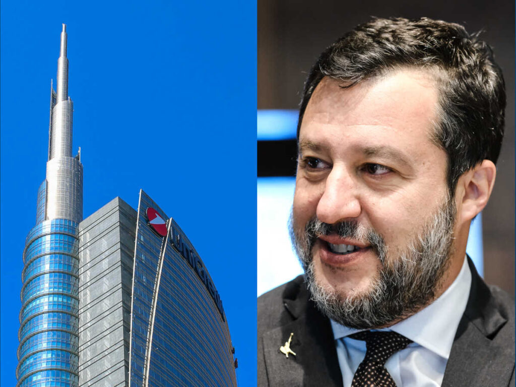 Unicredit Tower and Matteo Salvini